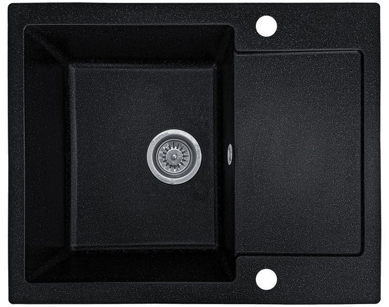 Комплект кухонної мийки Valetti 26N Anthracite (чорна) &mdash; мийка + змішувач + сифон