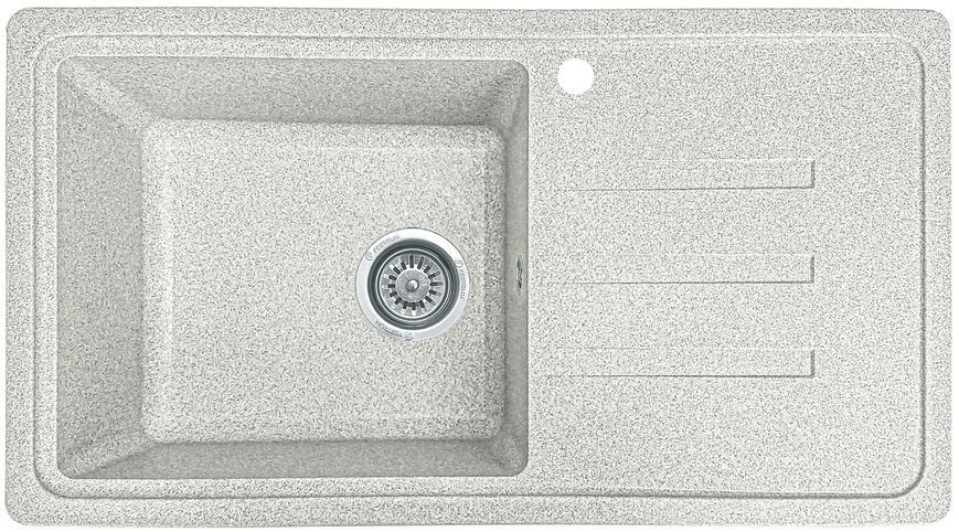 Мойка кухонная, гранитная Valetti 36N 780х435мм Терра (теплый серый) + смеситель