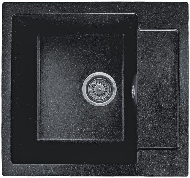Мойка кухонная, гранитная, квадратная, Valetti Model 69N, Anthracite (черная), 520х495 мм VAL-69N-ANT фото