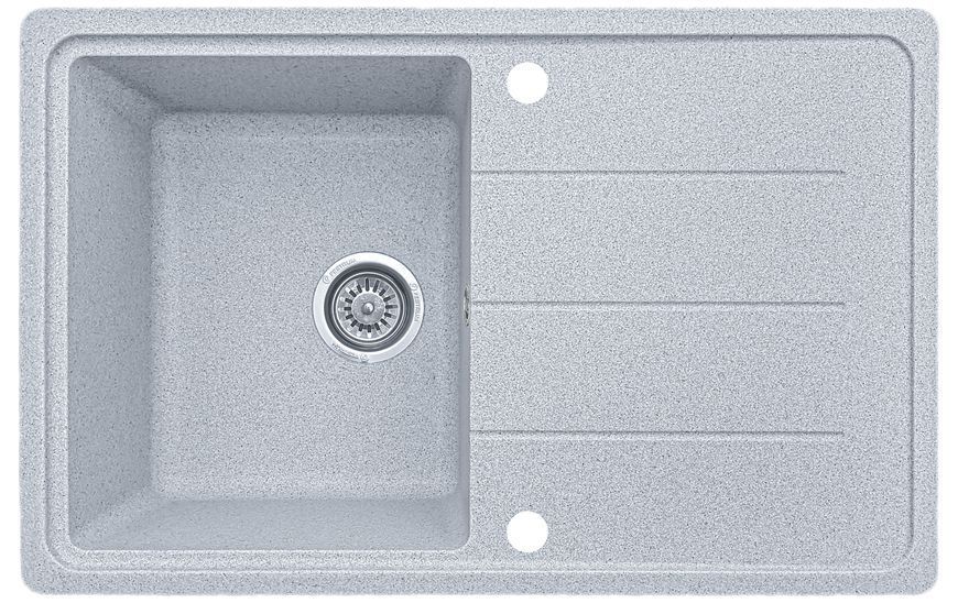 Мойка кухонная, гранитная, прямоугольная, Valetti Model 24N, Silver (серая), 780х500 мм VAL-24N-SIL фото