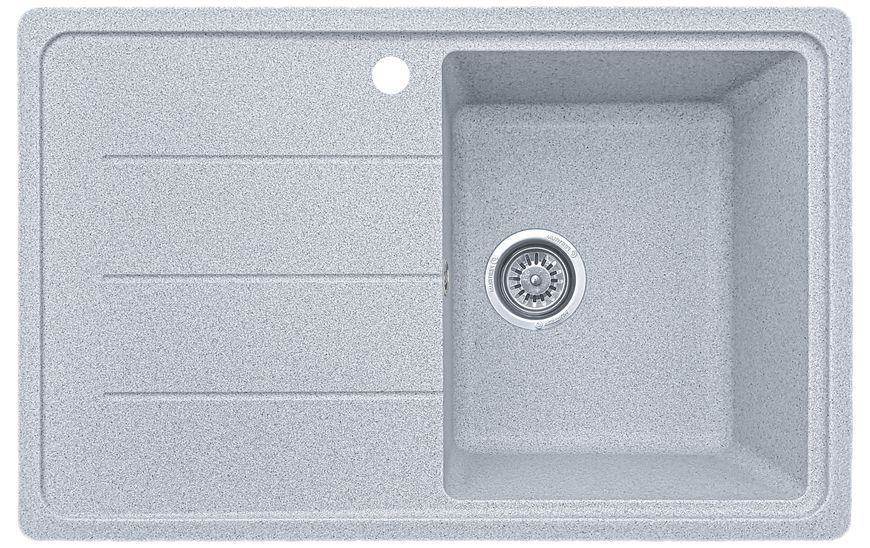 Мойка кухонная, гранитная, прямоугольная, Valetti Model 24N, Silver (серая), 780х500 мм VAL-24N-SIL фото