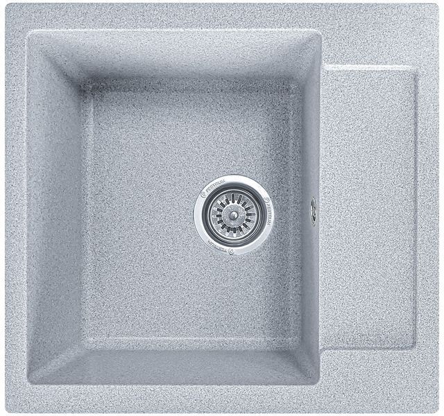Мийка кухонна, гранітна, квадратна, Valetti Model 69N, Silver (сіра), 520х495 мм VAL-69N-SIL фото