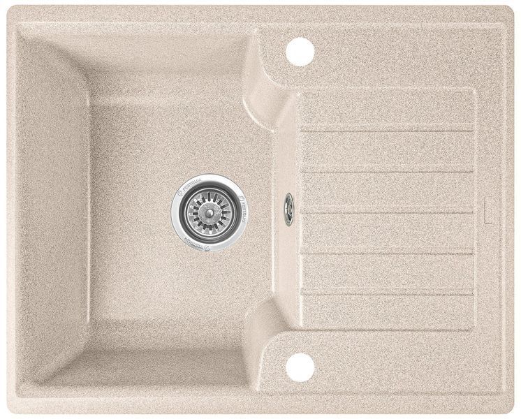 Мийка кухонна, гранітна, прямокутна, Valetti Model 12N, Sahara (бежева), 610х500 мм VAL-12N-SAH фото