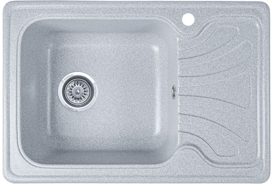 Кухонна мийка, кам'яна, прямокутна, EcoLine 10N, сіра, 640х440 мм EL-10N-SIL фото
