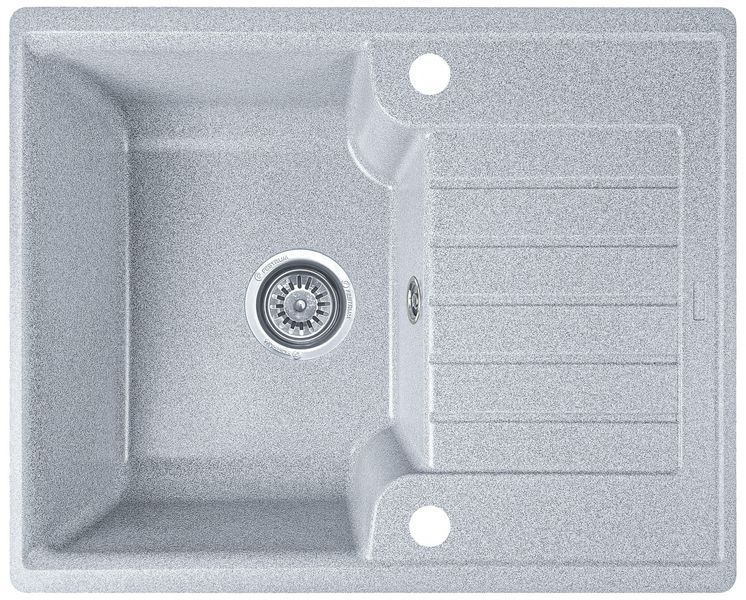 Мойка кухонная, гранитная, прямоугольная, Valetti Model 12N, Silver (серая), 610х500 мм VAL-12N-SIL фото